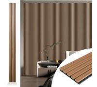 Art3d 4-pack 272 x 20 cm panel acústico de lamas para paredes y techos Panel acústico 3D nervado con acabado de madera Nogal