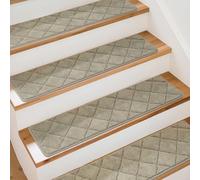 Art3d Alfombrillas para escalones, 20 x 76 cm, autoadhesivas, de seguridad, 15 unidades, ideales para niños, ancianos y mascotas, color beige