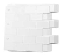 Art3d Azulejo de 10 hojas para despegar y pegar para cocina, azulejos de pared autoadhesivos texturizados para cocina, baño, lavandería, adherencia de respaldo mejorada y diseño más grueso, 12 x 12