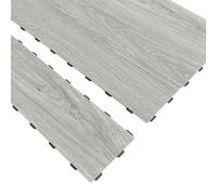 Art3d Azulejo de vinilo de lujo entrelazado, tablón de piso de madera para cocina y baño, impermeable, antideslizante, resistente al desgaste, reutilizable, 36 x 6 pulgadas, paquete de 18 fundas de 27