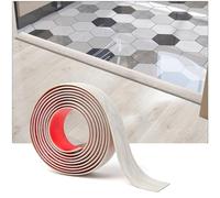 Art3d Banda de transición de suelo autoadhesiva de vinilo, banda de separación plana para unir espacios en el suelo, transición de umbral de alfombra, baldosas de suelo, 304×4 cm, Blanco lavado