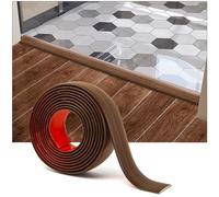 Art3d Banda de transición de suelo autoadhesiva de vinilo, banda de separación plana para unir espacios en el suelo, transición de umbral de alfombra, baldosas de suelo, 304×4 cm, Madera de cerezo