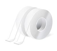 Art3d - Cinta de doble cara con nanotecnología (2 rollos de 300 cm), cinta multiusos en espuma transparente para moqueta, para pegar objetos/marcos/montar creaciones en la pared