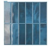 Art3d Graz Design - Adhesivo para azulejos, color azul, 10 hojas (30,5 x 30,5 cm)