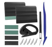 Art3d Kit de Herramientas para láminas de Ventanas de Coche - Kit Profesional de película para Auto con rasqueta de Fieltro y Piezas de Repuesto, Cuchillo de artesanía, Cuchillas y Cortador de Vinilo