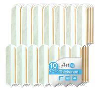 Art3d Losetas autoadhesivas resistentes de 12 x 12 pulgadas, azulejos de pared autoadhesivos para decoración de cocina y baño, paquete de 10 unidades de dolomita gris y blanco con oro claro