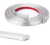 Art3d Moldura de vinilo flexible de 912 cm para bordes de azulejos de pared, salpicaduras de cocina, marco de espejo en plata