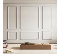 Art3d Molduras para Pared Pre-Cortadas, 6 piezas, listo para ensamblar, para decoración de paredes interiores, sala, dormitorio, pared de acento - instalado con pegamento, 3 arriba, 3 abajo
