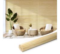 Art3d Panel de Pared de bambú Natural para decoración de Pared Interior, Paneles renovables para Pared, Techo, Muebles, gabinetes, oficinas, 244 x 122 cm, Crudo