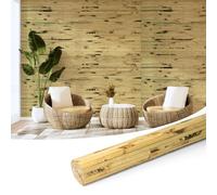 Art3d Panel de pared de bambú natural, revestimiento para interiores, decoración, paredes, postes, techos, muebles, armarios, oficinas, 122 x 244 cm, color claro tostado