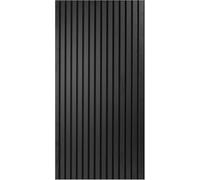 Art3d Paneles Acústicos 60 x 120 cm MDF 4 Paneles Acústicos de Madera 3D Paneles de Pared Revestimiento de lamas fonoabsorbentes para paredes y techos de 2 cm de espesor Negro 2.88㎡