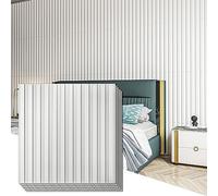 Art3d Paneles Revestimiento Paredes 3D Panel ranurado PVC 12 piezas blanco 50x50cm 3 m²