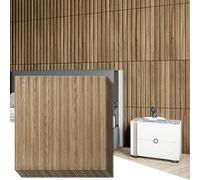 Art3d Paneles Revestimiento Paredes 3D Panel ranurado PVC 12 Piezas Nogal 50x50cm 3 m²