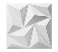 Art3d Paquete de 20 paneles decorativos de pared 3D blancos, 1,8 metros cuadrados, decoración de pared interior de PVC, 30 x 30 cm, color blanco