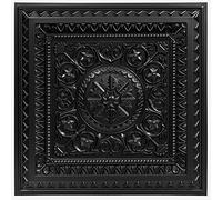 Art3d PVC Plafones 61 x 61 cm Placa de Plástico Negro 12 Piezas 4,5m².