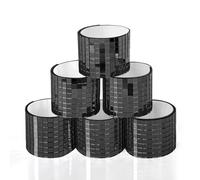 Art3dwallpanels Azulejos de mosaico autoadhesivos, espejo cuadrado de cristal, para manualidades, decoración (negro|6 unidades)