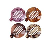 ART4 pinzas para el pelo de pez plátano de 2.5 pulgadas, sin esfuerzo, belleza surtida, peines laterales, coleta de caballo, peine para el cabello, pinzas redondas francesas, accesorios para el