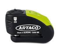 ARTAGO 30X14 Candado Moto Disco con Alarma Don't Touch 120dB, Alta Gama Homologado Sra y Sold Secure Gold, Doble Cierre ø14 Bunker Selection, Sin o con Alarma, Pinza Antirrobo Moto Disco Freno
