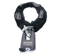 Artago 69T100 Cadena Antirrobo Moto Pesada + Mini U,Maxima Seguridad Homologada SRA, Sold Secure Gold, ø15mm 100cm, Candado Mini U Acero Forjado MONOBLOK, Máxima Seguridad Testada, BUNKER SELECTION