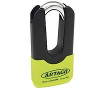 Artago 69X Candado Moto Disco Mini U Alta Gama Homologado SRA, Sold Secure, ART4, BUNKER SELECTION, Tapa Disuasoria, Cuerpo MONOBLOK Acero Forjado Máxima Resistencia Testado, Antirrobo Freno para Moto