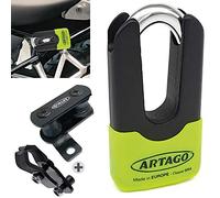 Artago 69X1 Pack Candado Antirrobo Disco Alta Seguridad + Soporte para BMW (R1250GS, R1200GS, F850GS, F800GS, F750GS, F700GS, G310GS, F900XR), Homologado SRA, Sold Secure Gold, ART4