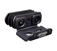 ARTAGO K400 Soporte Transporte para Candado Disco ARTAGO 30X10 y 30X14 | Barras No Desmontables | Sistema Sándwich de Compresión | Acero Negro con Silentblocks Antivibración | Accesorio Moto