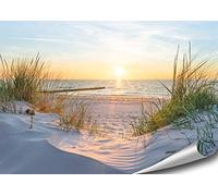 ARTBAY Póster del mar XXL - 118,8 x 84 cm | Amanecer en la Playa | Dunas | Póster de Naturaleza