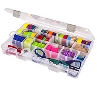 ArtBin Large Solutions Box - Organizador transparente para arte y manualidades con divisores, caja de almacenamiento de plástico para un almacenamiento cómodo y versátil, ideal para varios suministros