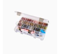 ArtBin Medium Solutions - Caja con divisores, organizador de arte y manualidades, [1] caja de almacenamiento de plástico, transparente, 0, 10.75 x 7.35 pulgadas