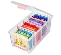 ArtBin Organizador de manualidades portátil con 3 divisores, caja de almacenamiento de plástico transparente para suministros de arte y manualidades