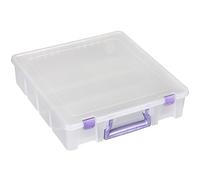 ArtBin Super Satchel con contenedor de almacenamiento de detalles morados, transparente