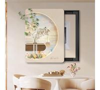 ArtBlackF - Caja de fusibles de cerámica decorativa en 3D para pared, 40 x 50 cm, para salas de estar y oficinas, decoración elegante de caja de interruptores.