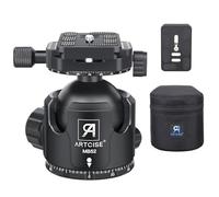 ARTCISE Rótula de Bola de Perfil bajo, MB52B Cabeza de trípode de 52 mm con 2 Piezas de 1/4" Arca Swiss Placa de liberación rápida para trípode, monopie, cámaras, DSLR, Carga máxima 30 kg