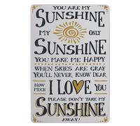 ARTCLUB You are My Sunshine i Love You Metal Tin Sign Vintage Plaque Poster Home Wall Decor