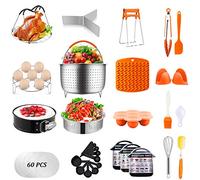 Artcome 91 piezas Set de accesorios para olla instantánea de 5.6.8 qt, bandeja para huevos apilable, molde para picaduras de huevo y más