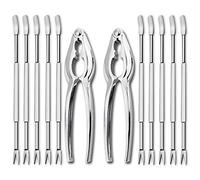 Artcome Juego de 12 herramientas para mariscos, incluye 2 galletas de cangrejo de langosta y 10 tenedores