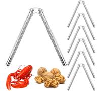 Artcome Juego de 6 galletas de nueces de acero inoxidable