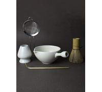 Artcome Kit de ceremonia de matcha para ceremonia de té japonesa, cuenco con boquilla de vertido y mango, batidor de bambú, juego de té matcha para hacer Usucha, Koicha y Matcha Latte (5 piezas)