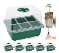 Artcome Paquete de 5 bandejas de iniciación de semillas, 6 celdas cada una con eyector push-up, kit de inicio de semillas para un crecimiento rápido y plántulas saludables en casa, 30 células en total