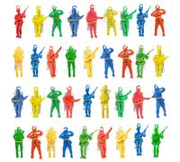 ArtCreativity Mini Paratroopers with Parachutes Bulk Pack of 36 Viny