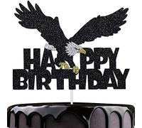 Artczlay - Decoración para tarta de cumpleaños con diseño de águila calva, color negro