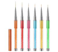 Artdone Juego de 6 pinceles de arte de uñas, 6 pinceles para uñas de gel, lápices de dibujo de uñas para herramientas de arte de uñas, pinceles pequeños para detalles..