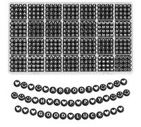 ARTDOT 1400 Piezas Letras para Pulseras, A-Z Redondas Abalorios para Hacer Pulseras Friendship Bracelet Kit para Niños DIY Manualidades Collares