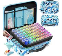 ARTDOT Diamond Painting Accesorios, 120 Ranuras Diamond Painting Kit Completo, Contenedores de Almacenamiento de Pintura Diamante, Embudo y Herramientas(Ártico)