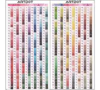 ARTDOT Diamond Painting Accesorios, 5D Diamond Painting Color Chart con Número DMC a Juego Cuentas de Diamante de 445 Colores