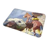 Arte 3D de ovejas del Country Western por felpudos Antideslizantes Felpuda de Suelo Alfombra de Alfombra para Entrada a la Cocina Tapetes de Apoyo para el balcón de la casa - 60x90cm