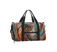 Arte Abstracto Azul óxido,Bolso Deportivo Bandolera de Mano, Bolsa de Deporte, Bolsa de Viaje de Gran Capacidad para Mujeres y Hombres.