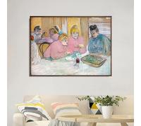 Arte abstracto clásico de pared francés Toulouse-Lautrec, impresión en lienzo HD, póster para el hogar, sala de estar, dormitorio, pintura decorativa (70 x 110 cm/sin marco)