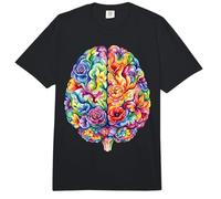 Arte Abstracto de anatomía Cerebral Floral Comfort Colors Adult Heavyweight T-Shirt