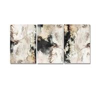 Arte abstracto de oro Pinturas en lienzo Cuadros europeos modernos Cuadros de arte de pared Pósteres e impresiones para decoración del hogar 60x80cm (24x32in) x3 con marco